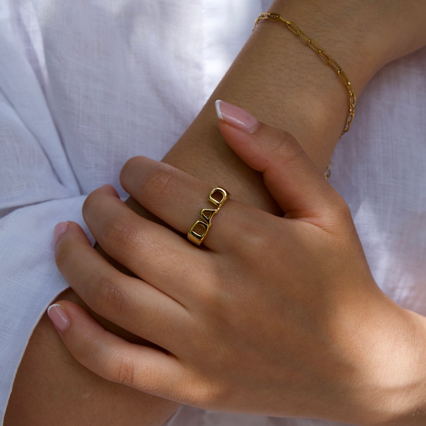 DAD ring | Guldbelagt