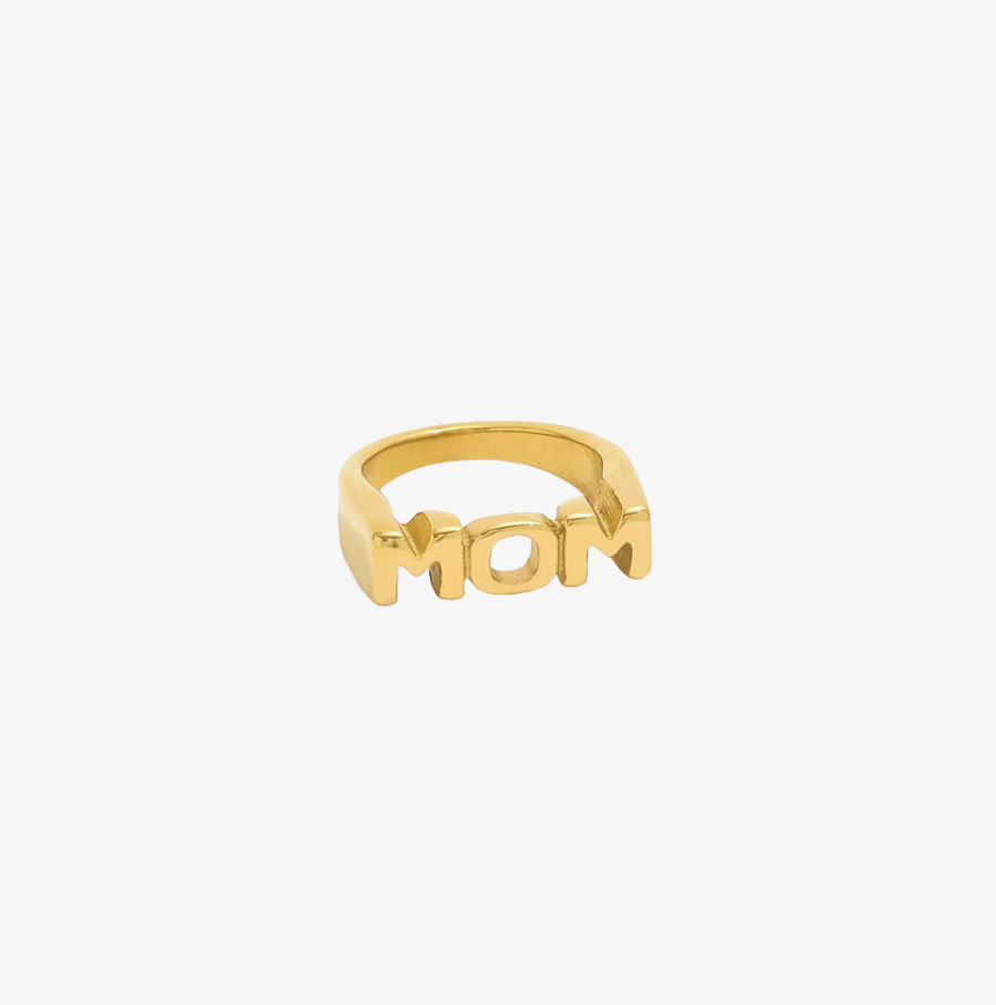 MOM ring |Guldbelagt
