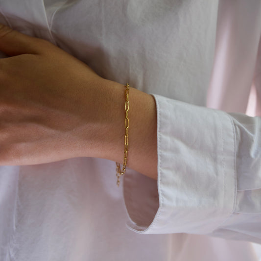 Link armbånd | Guldbelagt