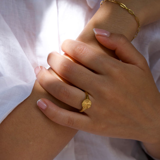SUNNA ring | Guldbelagt