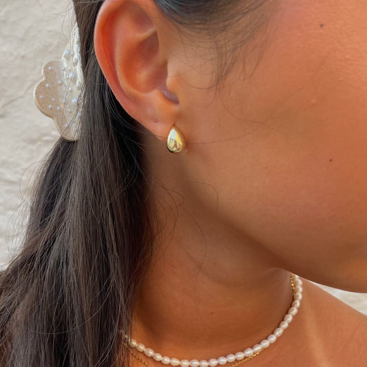 Drop stud | Guldbelagt