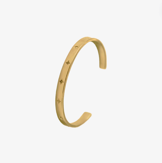 Star Bangle | Guldbelagt